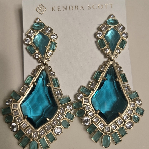 Kendra Scott Teal Pernylle Earrings - Picture 2 of 3
